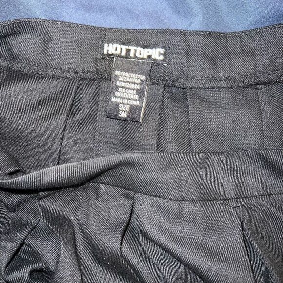 Hot topic Goth Black Pleated Cheer Skirt size S schoolgirl - Picture 6 of 6